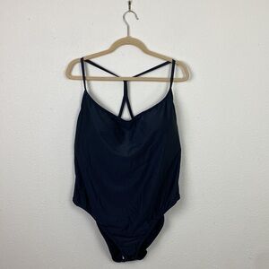 NWT J. Crew | Black Colorblock Plus Size One Piece Swimsuit 24
